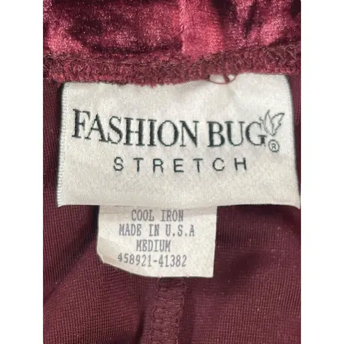 Fashion Bug VTG Y2K 90s Crushed Velvet Gothic 2-Piece Set Skirt Set M Burgundy