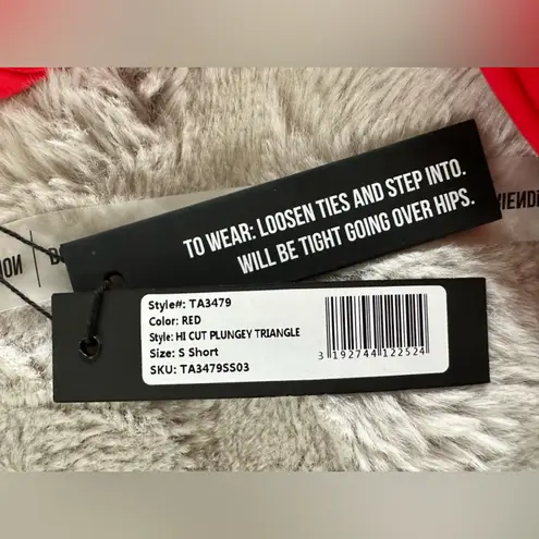 NWT TA3 Hi Cut Plungey Triangle red size small short