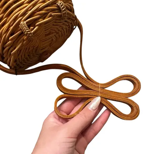 Faithfull the Brand Vida Bag Natural Woven wicker Tan Honeycomb Basket Bag NEW