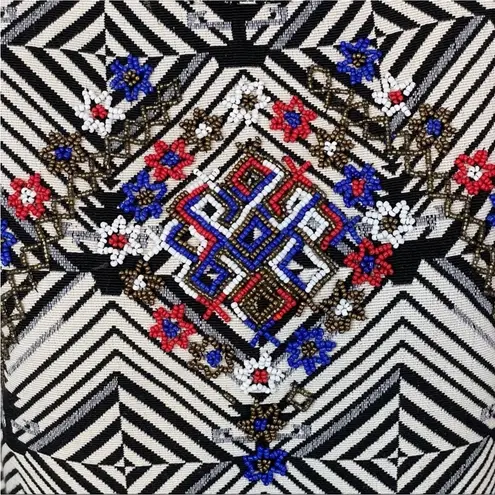 Free People  New Romantics Beaded Aztec Mini Dress