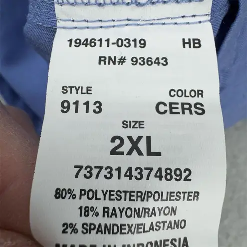 Sanibel Scrubs Unisex 2XL Blue Medical Scrub Pants Size 2X