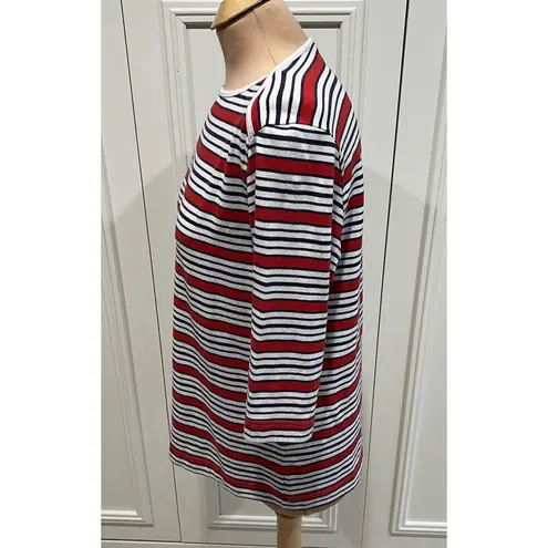 Jantzen Vtg Classics Striped Knit Top Red White Blue Nautical 80s 90s
