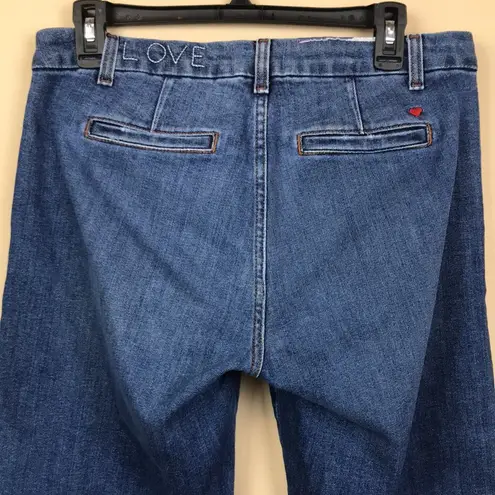 Sundry Women’s Le Soleil Star Print “LOVE” Embroidered Distressed Ankle Jeans