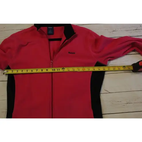 Reebok Pink and Black Large Lightweight Fleece Jacket from Reebox Athletic Athleisure