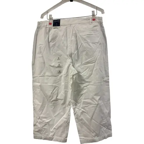 Karen Scott Tummy Control Capri Pants Size 16 Comfort Waist Bright White