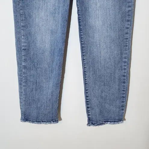Women's Distressed Cropped Jeans Size 4 Democracy Tapered Jeans