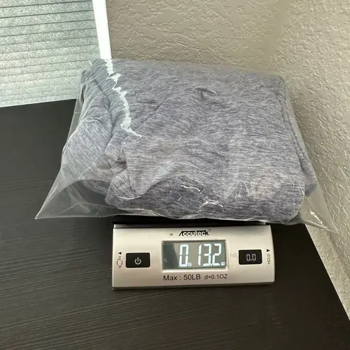 Apana Heathered Blue Cowl Neck Thumbhole Pullover Activewear Top Size Medium