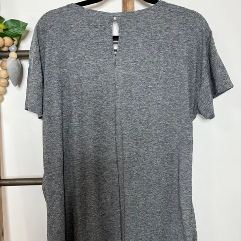Marika Short Sleeve Gray Open Back T Shirt Size X Large