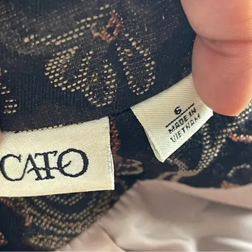 Cato  | Paisley Jacquard Blazer Jacket Sz 6