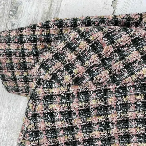 Koret Old Money Editorial Romantic Blazer Jacket size 10 Pink Black Lace Trim