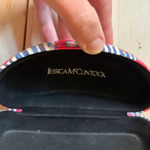 Jessica McClintock  EUC Poppy Flower Sunglasses Glasses Case