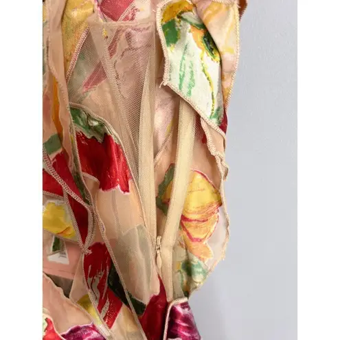 Cult Gaia NWT Whitney Gown Silk Floral Tiered Maxi Dress Size XS