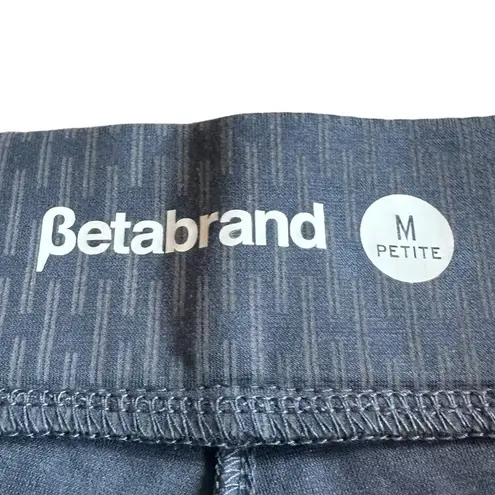 Betabrand  Pull-On Blue Print Ankle Pants Casual Office Everyday Medium Petite