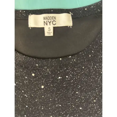Madden Girl Black sparkly long sleeve top