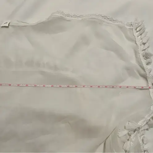 Sheer white sexy swim coverup shawl in Size One Size