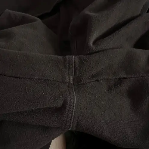 Brown Fold Over Flare Leggings, Y2K 2000s Lounge Yoga Pants Soft Stretchy Small