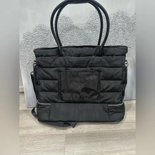 iPack Puffy Fashion Tote Luggage Bag Travel Adjustable Black