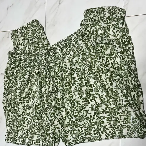 Soma Rayon Pull On Printed Paisley green and white pant size M Size M