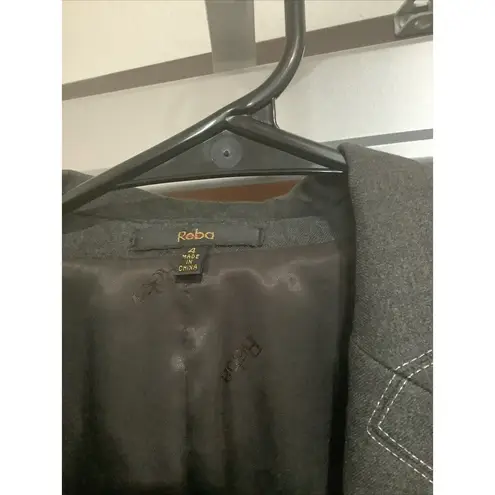 Reba McIntyre Women’s Black Snap Button Suit Blazer Size 4 New Without Tags