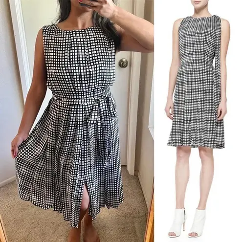L'Agence L’Agence Pleated Check Plaid Dress Size 2
