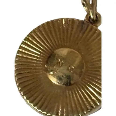 MCM New Nina Richie Gold Tone Abalone & Rhinestone Earrings & Pendent Vtg Set