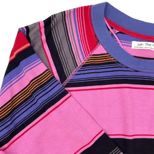 We The Free | NWT Free People Baja Striped Raglan Long Sleeve Cropped T-Shirt