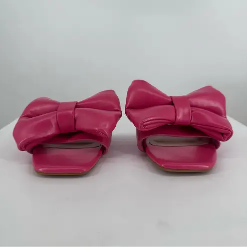 Journee Collection Fayre Slip On Flat Bow Sandals size 9 Slides Puffy NWOT