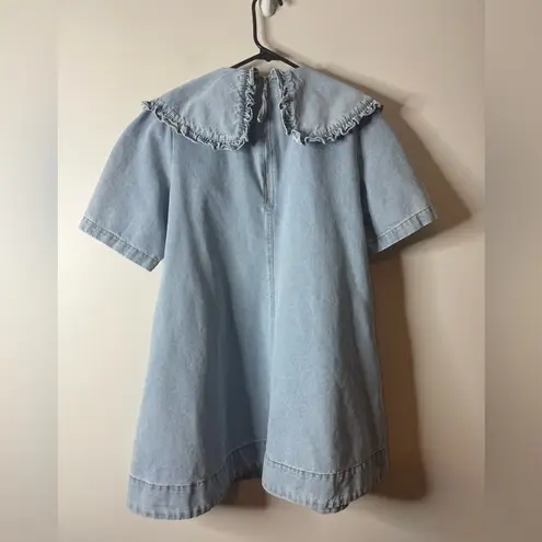 Evereve Mable Peter Pan Collar Denim Dress small