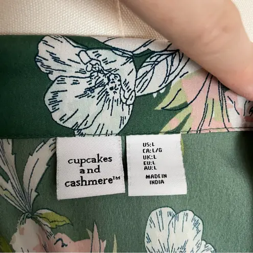 Cupcakes and Cashmere Sleep Shirt Nighty Nightgown Pajamas Floral Green Pink