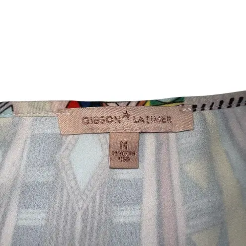 Gibson Latimer Gibson & Latimer Dress Size medium resort Multi color with cutout sleeve detail - Image 9