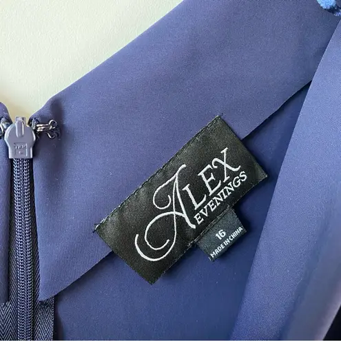 Alex Evenings ‎ Compression Scuba Sheath Dress Navy Blue 16