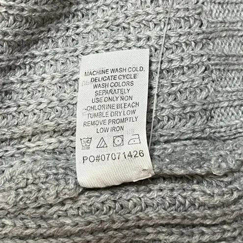 Woman Within Sweater Womens 1X 22/24 Shawl Collar Shaker Button Cardigan Gray