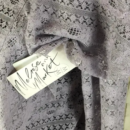 Melrose and Market Ruffle Lilac Lace Blouse S NWT