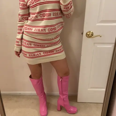 Circus by Sam Edelman Croc-Embossed Knee-High Boots