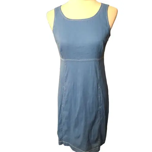 Tahari linen blend fully lined jumper dress with exposed stitching Size 4