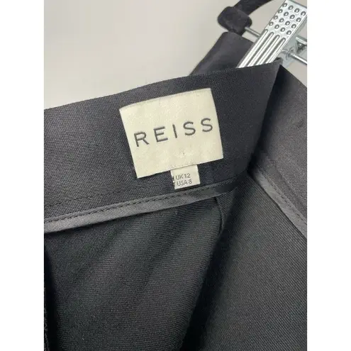 Reiss  Black Alfie Long Fitted Maxi Skirt With Back Center Slit Size 8