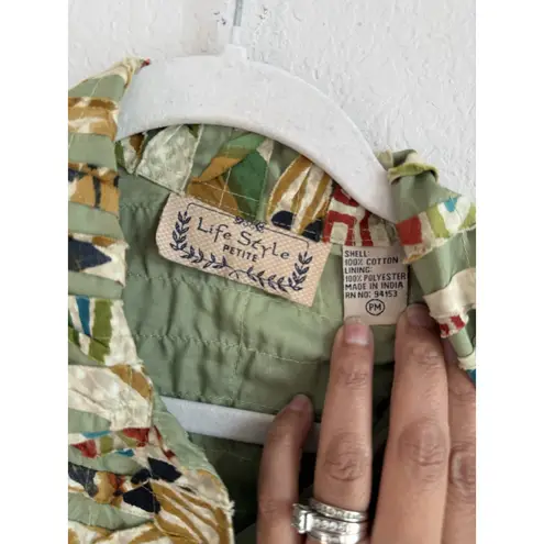Life Style Women's Shirt Jacket Rag Striped Button Up Colorful Petite M Artsy Size undefined