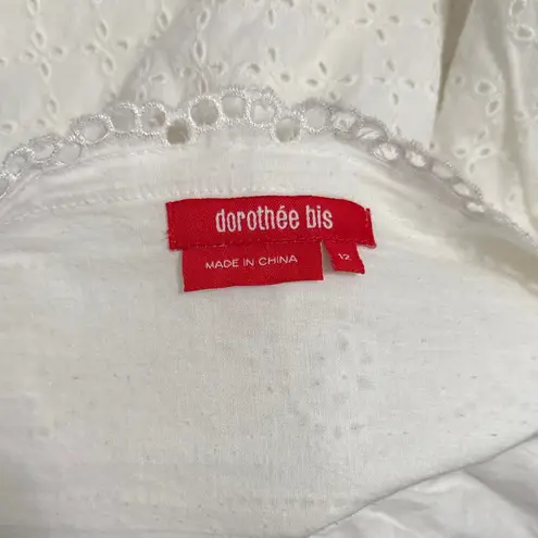 Dorothee Bis π White Eyelet Lace Cottagecore Midi Skirt