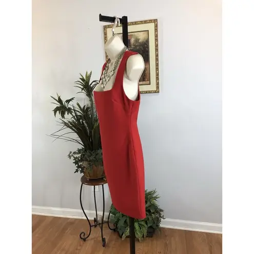 Likely Woman Sheath Dress 6 Sleeveless Square Neck Boho Cocktail Party Preppy