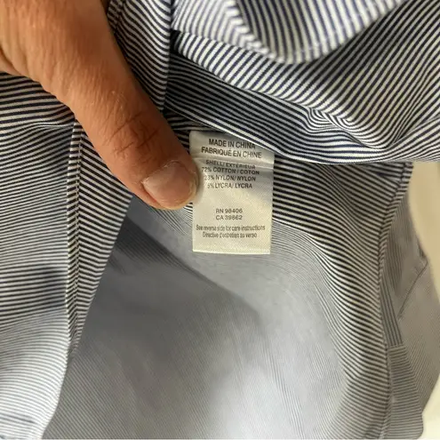 Theory  Striped Essential Button-Down Shirt, Size P/PT