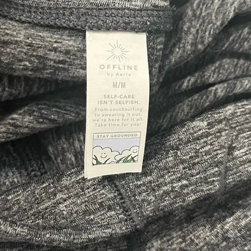 OFFLINE by Aerie Grey Heather warmup Leggings Sweatpants Pilates Lounge sz. M Gray Size M