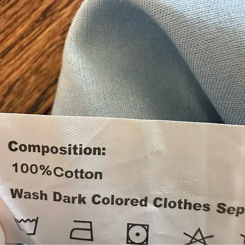 Zaful NWT  Button Crisscross Cami Dress Baby Blue Small 4