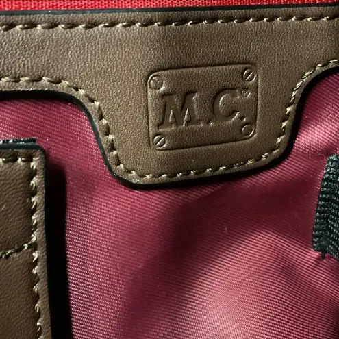 MC Marc Chantal Handpainted Genuine Leather Satchel Croco Embossed Sabrina 2019 Brown