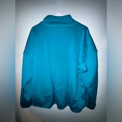 Talbots T by  women’s TECH FLEECE MOCKNECK JACKET blue XL warm outdoor winter‎
