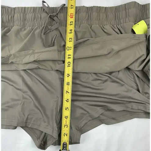 All In Motion Women's Lined Running Shorts Size 4X Olive Green Lined Drawstring