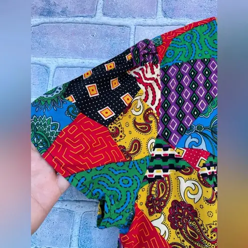 Dangerfield Patchwork Viscose Dress size AU 12/8 Green