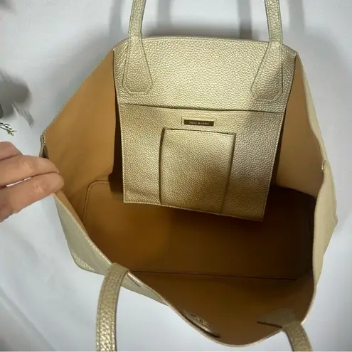 Tory Burch  | NWOT Metallic Perry Leather Tote Golden Large Purse Shoulder Bag