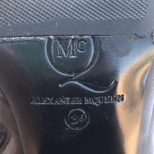 Alexander McQueen McQ Kingsland studded block heel slingback leather sandal 36