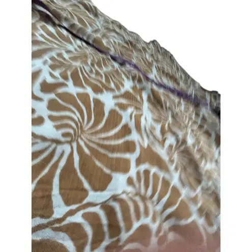 Soft Surroundings Oceo Gauze Nautical Shells Neutral Tunic Top Pants Set P XL