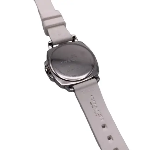 Coach  Women Boyfriend Signature Watch Silicon White Silver